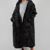 Lubi Coat in Black and Burgundy