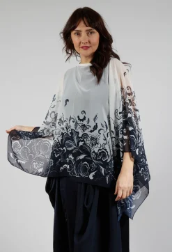 Lucid Scarf in Floral Navy