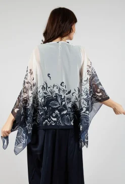 Lucid Scarf in Floral Navy