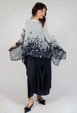 Lucid Scarf in Floral Navy