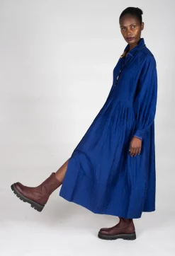 Lupine Dress in Indigo
