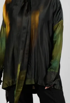 Lute Shirt in Bokeh Black