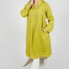 Lyocell Cowl Neck Dress in Acid Green