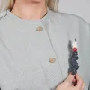 Mache Paper Clip Brooch in Grey