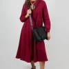 Maleha Dress in Scarlet