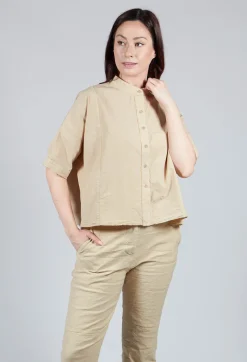 Mandarin Collar Blouse in Juta