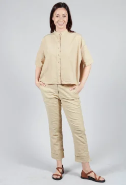 Mandarin Collar Blouse in Juta