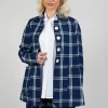 Mandarin Collar Jacket in Indigo