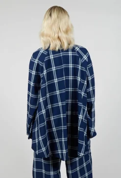 Mandarin Collar Jacket in Indigo