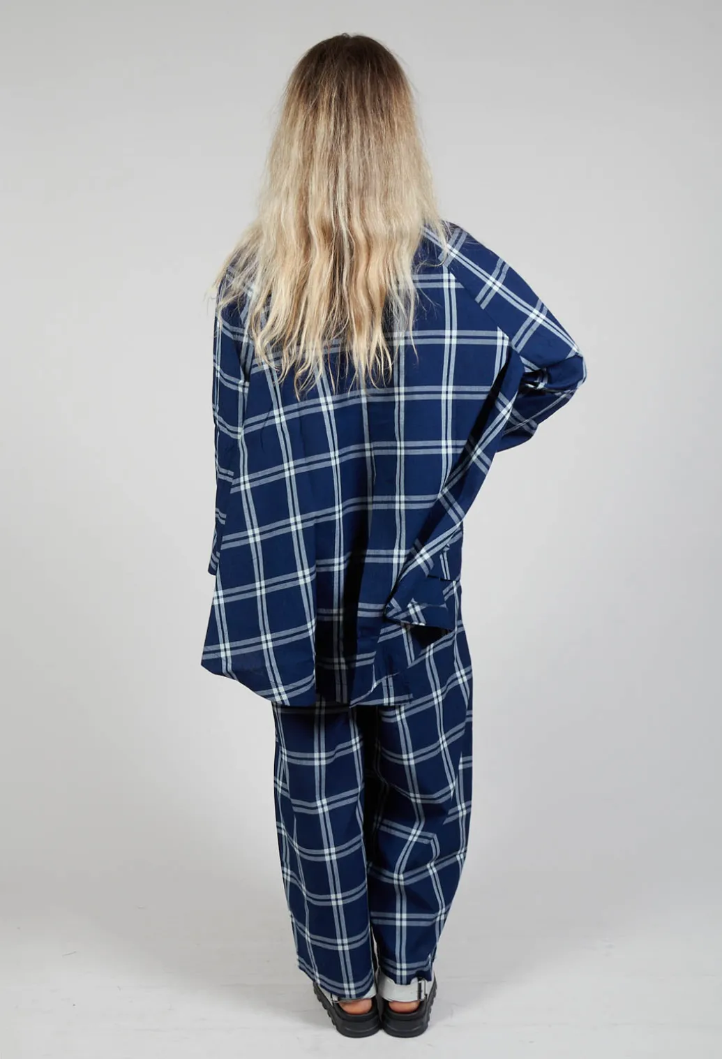 Mandarin Collar Jacket in Indigo