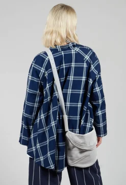 Mandarin Collar Jacket in Indigo