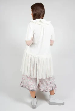 Marie Mesh Peplum Jacket in Ecru