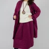 Marta Coat in Mulberry Stripe