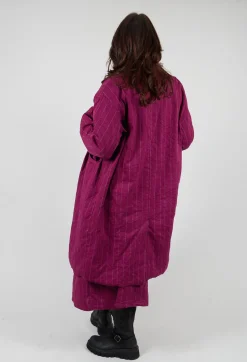 Marta Coat in Mulberry Stripe