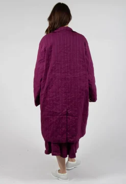 Marta Coat in Mulberry Stripe