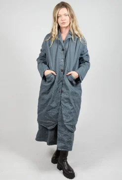 Marta Coat in Zinc Stripe