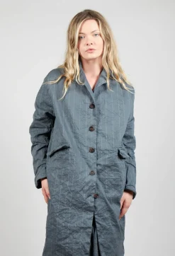 Marta Coat in Zinc Stripe