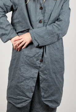 Marta Coat in Zinc Stripe