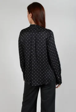 Mary Blouse in Black Polkadot