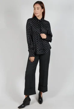 Mary Blouse in Black Polkadot