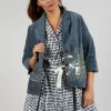 Matallic Applique Jacket Vanille in Zinc