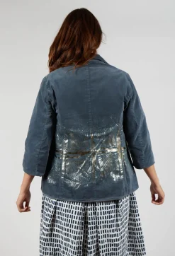 Matallic Applique Jacket Vanille in Zinc
