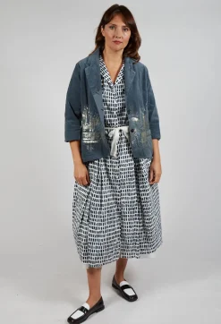 Matallic Applique Jacket Vanille in Zinc