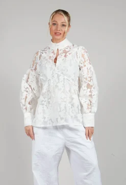 Maxine Blouse in Fleur Natural White