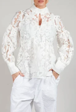 Maxine Blouse in Fleur Natural White