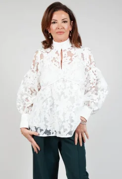 Maxine Blouse in Fleur Natural White