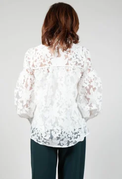 Maxine Blouse in Fleur Natural White