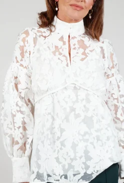 Maxine Blouse in Fleur Natural White