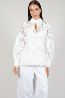 Maxine Blouse in Fleur Natural White