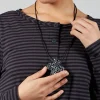 Medium Beaded Cross Necklace with Silver Beads