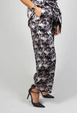 Melo Wide Ankle Grazer Trousers in Multicolor