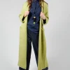 Merino Wool Overcoat in Green