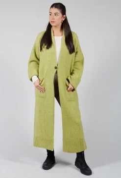 Merino Wool Overcoat in Green
