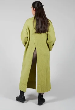 Merino Wool Overcoat in Green