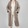 Merino Wool Overcoat in Taupe