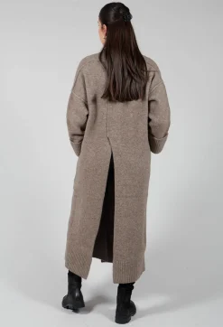 Merino Wool Overcoat in Taupe