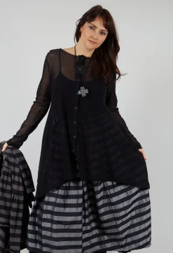 Mesh Bat Jacket in Black