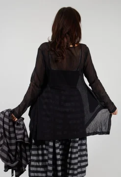 Mesh Bat Jacket in Black