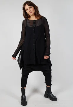 Mesh Bat Jacket in Black