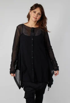 Mesh Bat Jacket in Black