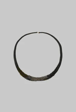 Mesh Choker with Beading in Green