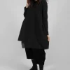 Mesh Feature Dress in Black