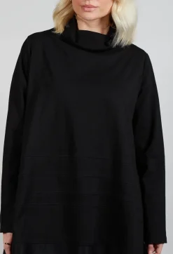 Mesh Feature Dress in Black