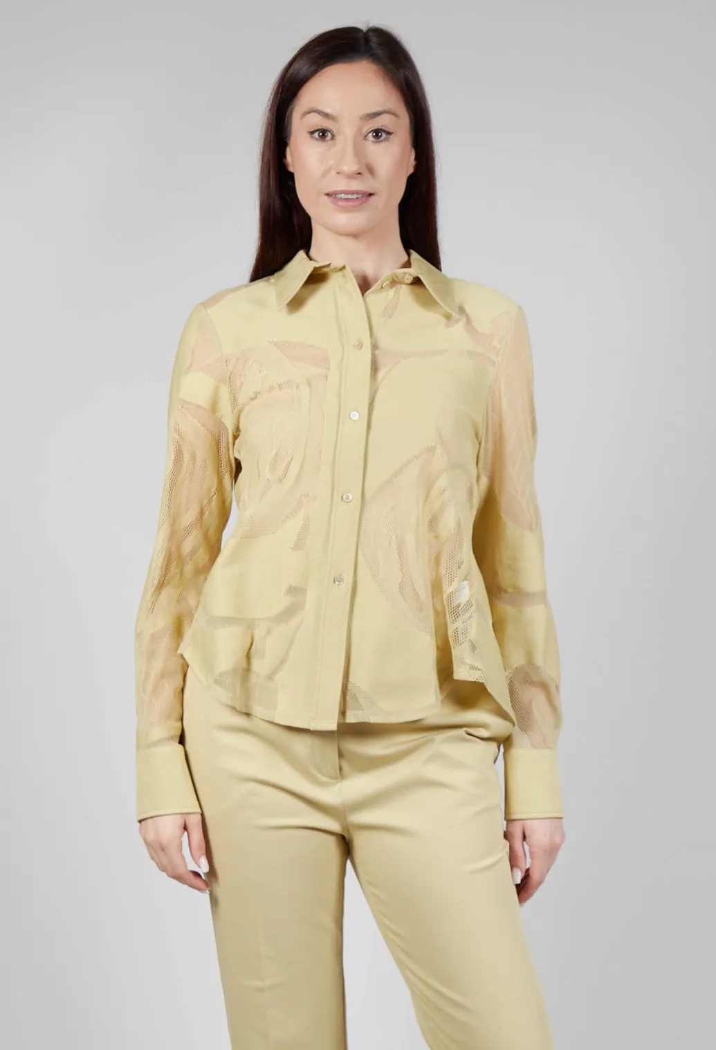Mesh Lace Shirt in Pampas