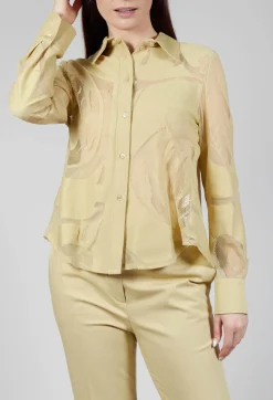 Mesh Lace Shirt in Pampas