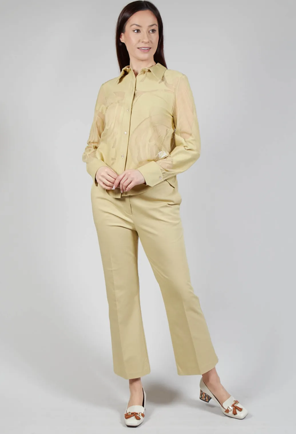 Mesh Lace Shirt in Pampas